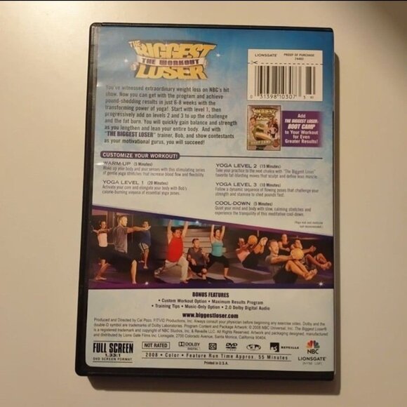 The Biggest Loser Weight Loss Yoga DVD'S-LIKE NEW-SET OF 2 - Picture 5 of 7